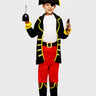 Little Surprise Box, Black Coat one eye Pirate , Kids Halloween Costume Fancy Dress Up - LSB - HWC - BLKCOATPIRATE - 4 - 6Y