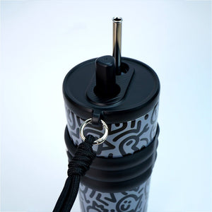 Little Surprise Box Black Doodle 550ml Stainless Steel Tumbler - Water Bottle