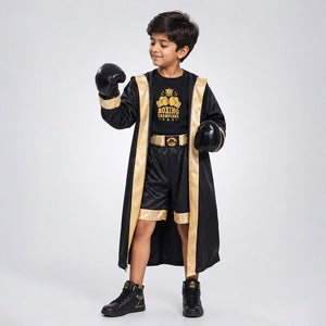 Little Surprise Box, Black & Gold Boxer, Kids Halloween Costume Fancy Dress Up - 120 Halloween Costumes