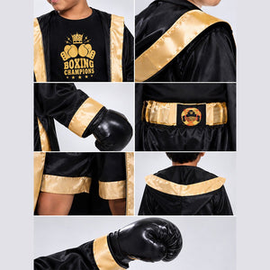 Little Surprise Box, Black & Gold Boxer, Kids Halloween Costume Fancy Dress Up - 120 Halloween Costumes