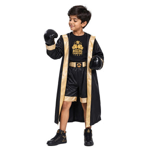Little Surprise Box, Black & Gold Boxer, Kids Halloween Costume Fancy Dress Up - 120 Halloween Costumes