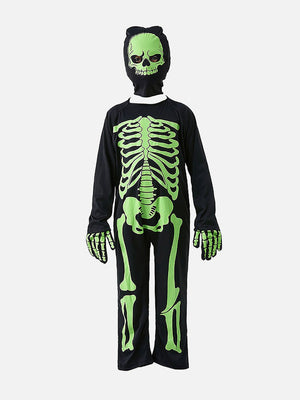 Little Surprise Box Black Green Luminious Skeleton Kids Halloween Costume Dress Up - Halloween Costumes