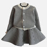 Little Surprise Box Black Houndstooth 2 pcs Cardigan & skirt Winterwear set for Girls - LSB - 2PCSKRT - BLKHNDSTH - 3 - 4Y