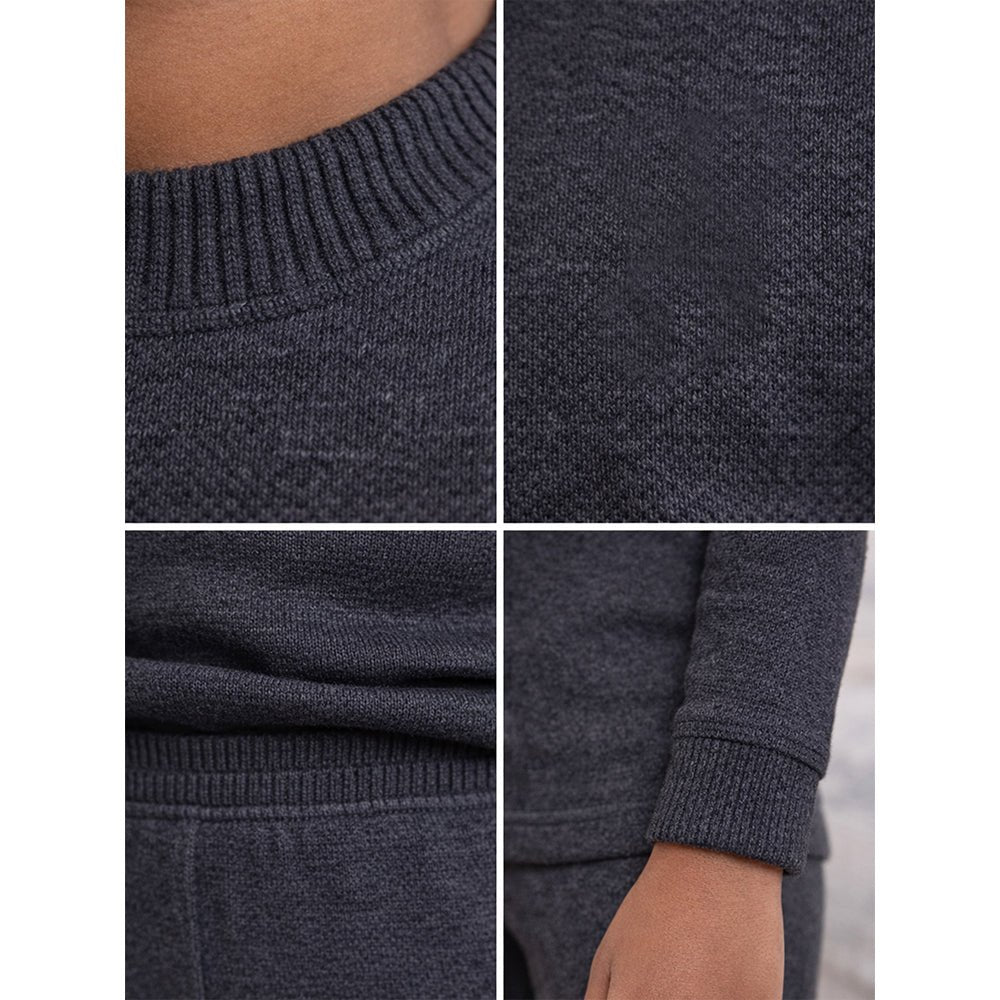 Little Surprise Box Black Kelly Crew Neck Upper & Lower Body Thermal Winter Warmers For Kids - Set Of 2 Pcs - 2 - 3 Years Kids Thermal Wear