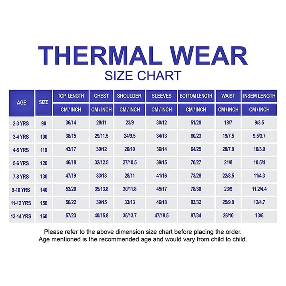 Little Surprise Box Black Kelly Crew Neck Upper & Lower Body Thermal Winter Warmers For Kids - Set Of 2 Pcs - 2 - 3 Years Kids Thermal Wear