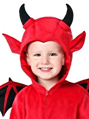 Little Surprise Box, Black Red Devil, Kids Halloween Costume Fancy Dress Up - LSB - HWC - BABYREDDEVIL - 7 - 9Y