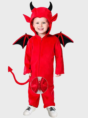 Little Surprise Box, Black Red Devil, Kids Halloween Costume Fancy Dress Up - LSB - HWC - BABYREDDEVIL - 7 - 9Y