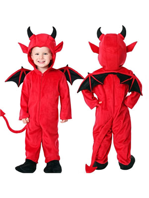 Little Surprise Box, Black Red Devil, Kids Halloween Costume Fancy Dress Up - LSB - HWC - BABYREDDEVIL - 7 - 9Y