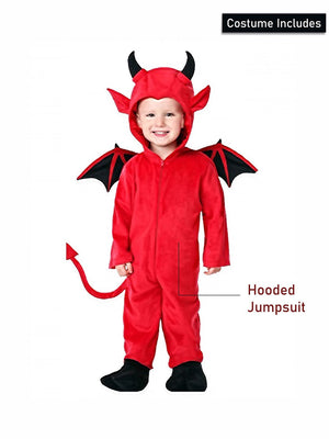 Little Surprise Box, Black Red Devil, Kids Halloween Costume Fancy Dress Up - LSB - HWC - BABYREDDEVIL - 7 - 9Y