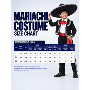 Little Surprise Box, Black & Red Mexican Mariachi Boys, Kids Halloween Costume Fancy Dress Up - 130 Halloween Costumes