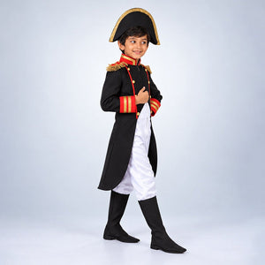 Little Surprise Box, Black & Red Pirate Captain, Kids Halloween Costume Fancy Dress Up - M Halloween Costumes