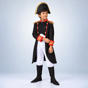 Little Surprise Box, Black & Red Pirate Captain, Kids Halloween Costume Fancy Dress Up - M Halloween Costumes