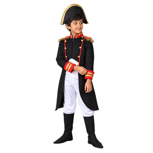 Little Surprise Box, Black & Red Pirate Captain, Kids Halloween Costume Fancy Dress Up - M Halloween Costumes