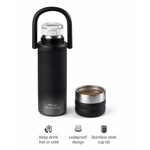 Little Surprise Box Black Stainless Steel Kids Water Bottle – 500ml - Water Bottle