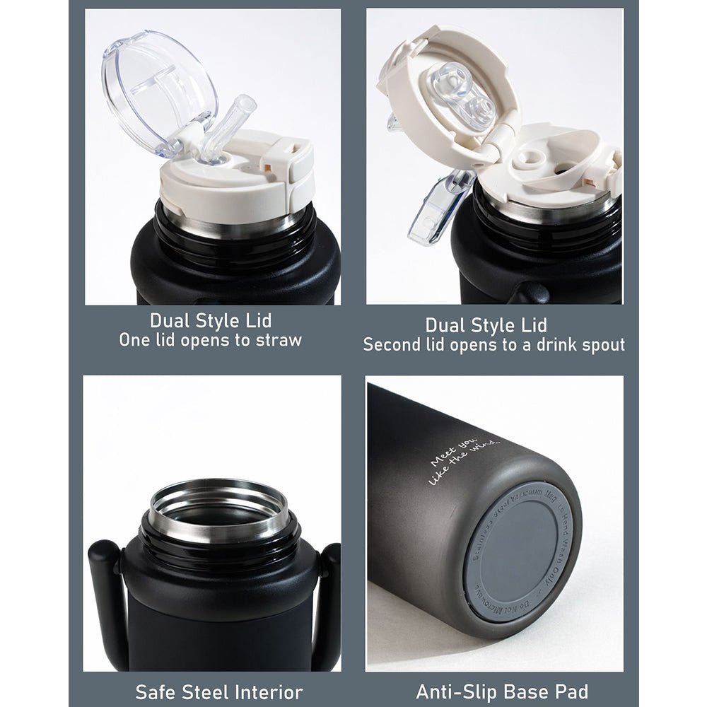 Little Surprise Box Black Stainless Steel Kids Water Bottle – 500ml - Water Bottle