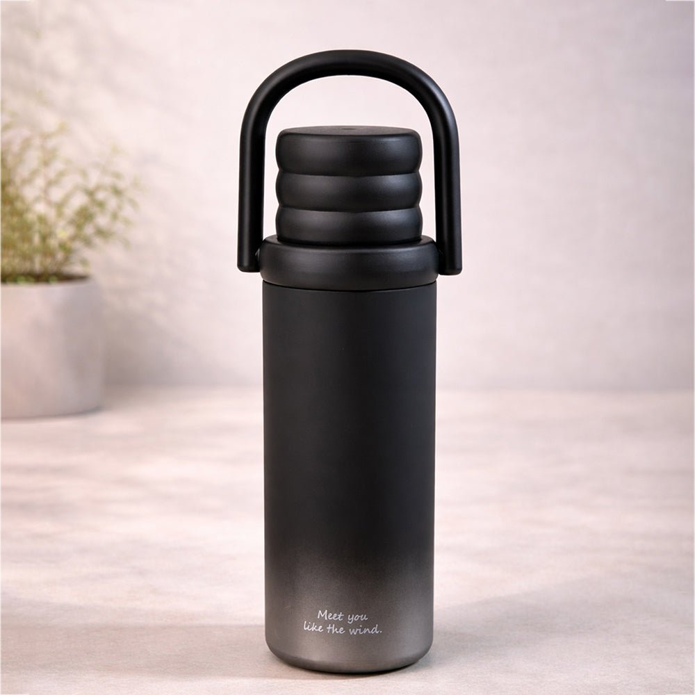 Little Surprise Box Black Stainless Steel Kids Water Bottle – 500ml - Water Bottle