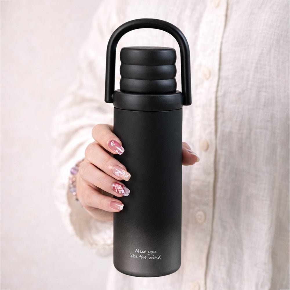 Little Surprise Box Black Stainless Steel Kids Water Bottle – 500ml - Water Bottle