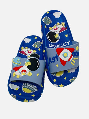 Little Surprise Box Blue all over Astronaut theme Slip on Clogs/Footwear for Toddlers & Kids - LSB - FW - BLUSPCEALLOVR - 24/25EU