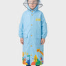 Little Surprise Box, Blue Animal Print knee length Raincoat for Kids & Teens - LSB - RC - BLU - ANIMLPRNT - L