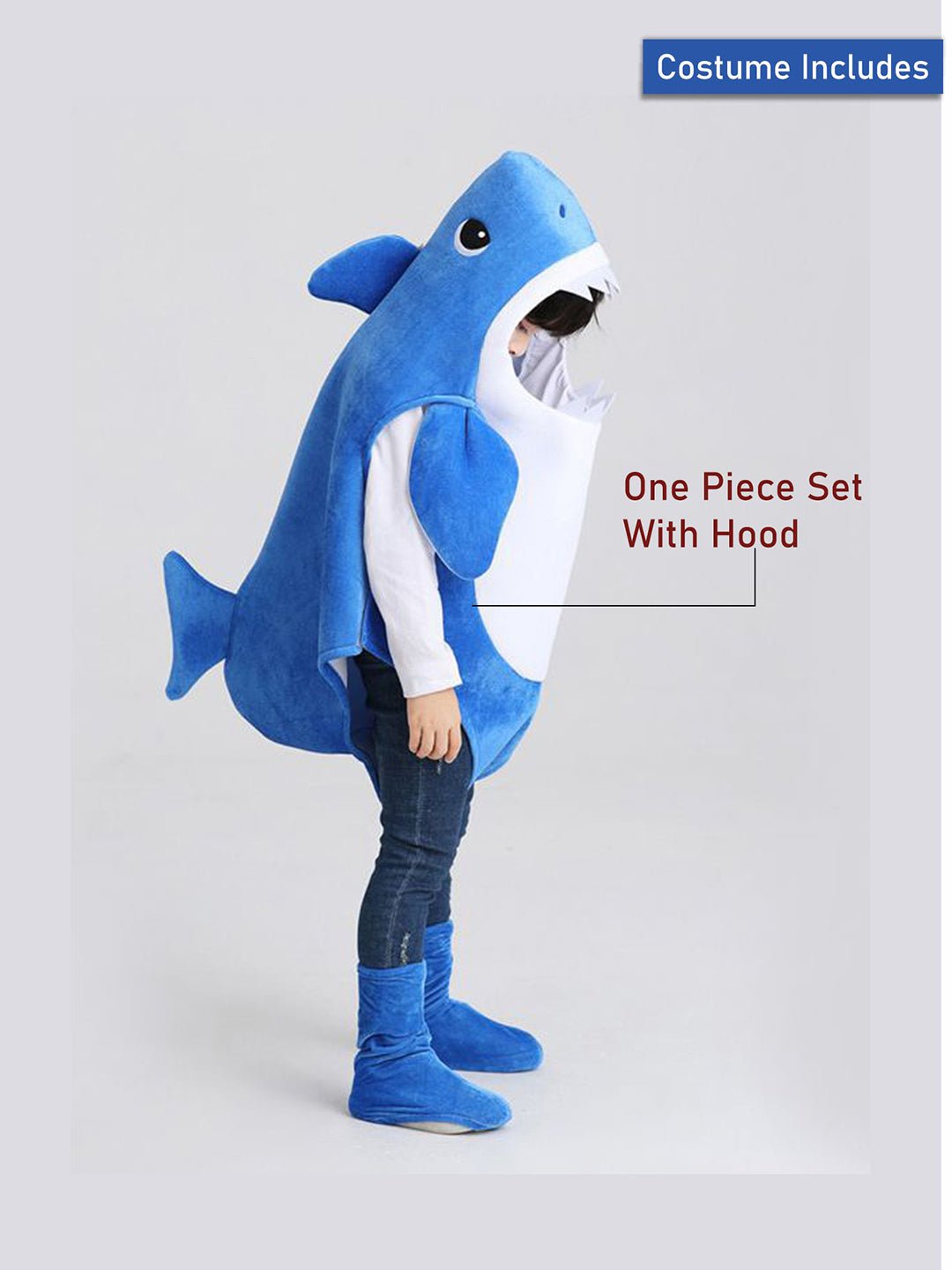 Little Surprise Box, Blue Baby Shark, Kids Halloween Costume Fancy Dress Up - LSB - HWC - BLUSHARK - 4 - 6Y