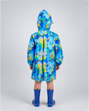 Little Surprise Box Blue Car Print Raincoat | The Mom Store - S Kids Raincoat
