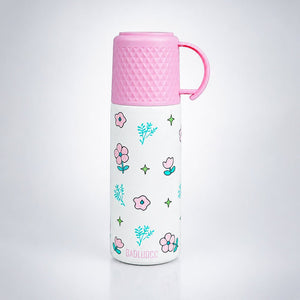 Little Surprise Box Blue Checks Stainless Steel Thermos Water Bottle - Pink Water Bottle