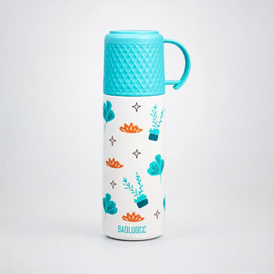 Little Surprise Box Blue Checks Stainless Steel Thermos Water Bottle | The Mom Store - Blue Water Bottle