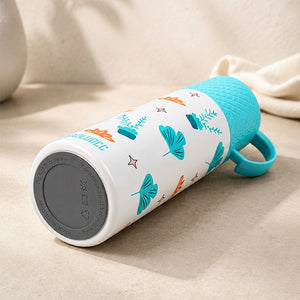 Little Surprise Box Blue Checks Stainless Steel Thermos Water Bottle | The Mom Store - Blue Water Bottle