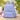 Little Surprise Box Blue Doodle Print School Backpack with Plush Pom - Pom Keychain - School Bag