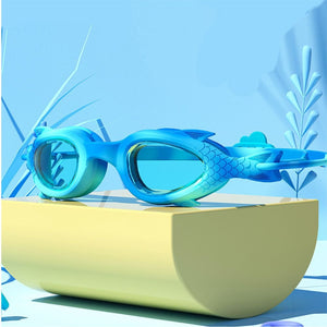 Little Surprise Box Blue Fishtail Swim Goggles | The Mom Store - 3 - 8 years Swim Goggles