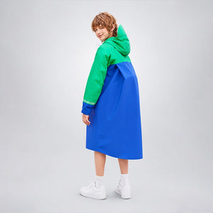Little Surprise Box Blue Green Raincoat | The Mom Store - L Kids Raincoat