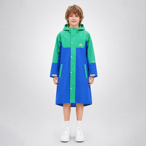 Little Surprise Box Blue Green Raincoat | The Mom Store - L Kids Raincoat