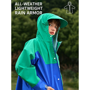 Little Surprise Box Blue Green Raincoat | The Mom Store - L Kids Raincoat