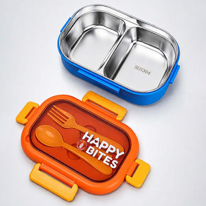 Little Surprise Box Blue Lid Bento Lunch Box | The Mom Store - Orange Lunch Box