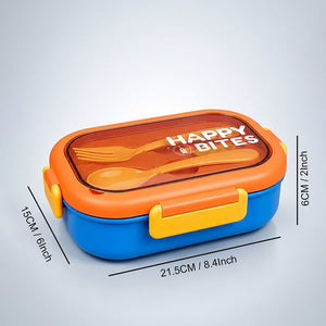 Little Surprise Box Blue Lid Bento Lunch Box | The Mom Store - Orange Lunch Box