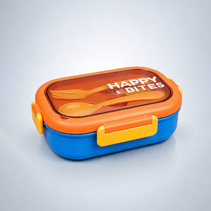 Little Surprise Box Blue Lid Bento Lunch Box | The Mom Store - Orange Lunch Box