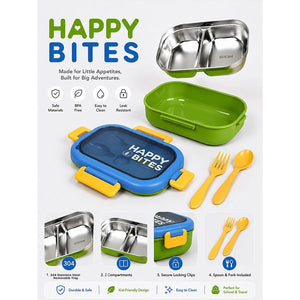 Little Surprise Box Blue Lid Bento Lunch Box | The Mom Store - Blue Lunch Box