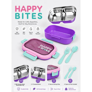 Little Surprise Box Blue Lid Bento Lunch Box | The Mom Store - Purple Lunch Box