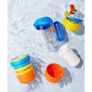 Little Surprise Box Blue - Orange 4 - in - 1 Water Bottle & Snack Box (1000ml) - Water Bottle