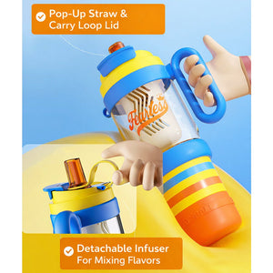 Little Surprise Box Blue - Orange 4 - in - 1 Water Bottle & Snack Box (1000ml) - Water Bottle