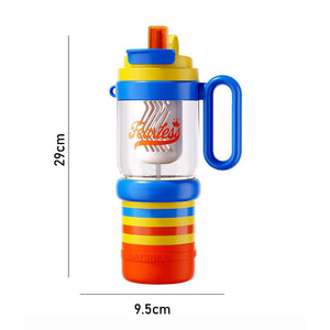 Little Surprise Box Blue - Orange 4 - in - 1 Water Bottle & Snack Box (1000ml) - Water Bottle
