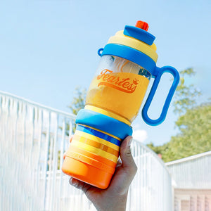 Little Surprise Box Blue - Orange 4 - in - 1 Water Bottle & Snack Box (1000ml) - Water Bottle
