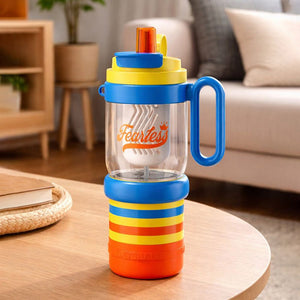 Little Surprise Box Blue - Orange 4 - in - 1 Water Bottle & Snack Box (1000ml) - Water Bottle