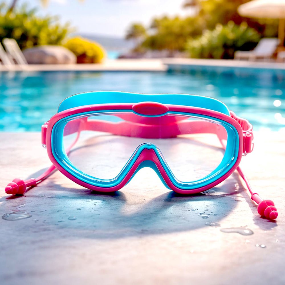 Little Surprise Box Blue & Pink Anti - Fog UV Protection Leakproof Swim Goggles for Kids, 7–15 Years - Swim Goggles