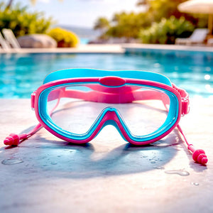 Little Surprise Box Blue & Pink Anti - Fog UV Protection Leakproof Swim Goggles for Kids, 7–15 Years - Swim Goggles