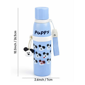Little Surprise Box Blue Puppy Stripes Cap Series, Stainless Steel Kids Water Bottle, 520ml - Water Bottle