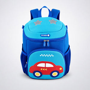 Little Surprise Box Blue Red Car Kids Backpack | The Mom Store - Back To School