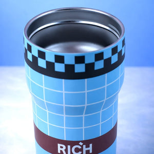 Little Surprise Box Blue Red Check Stainless Steel Tumbler 560ml - Water Bottle