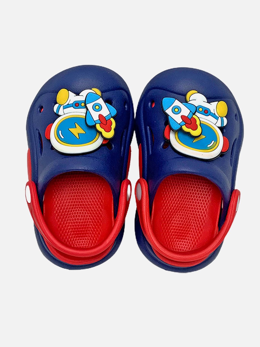 Little Surprise Box Blue & Red spinning rocket Slip on Clogs/Footwear for Toddlers & Kids - LSB - FW - BLUREDSPINRCKET - 18/19EU