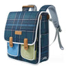 Little Surprise Box Blue Scottish Plaid Checks Rectangle Style Backpack for Kids - LSB-BG-KKBLUSCOTSMAL